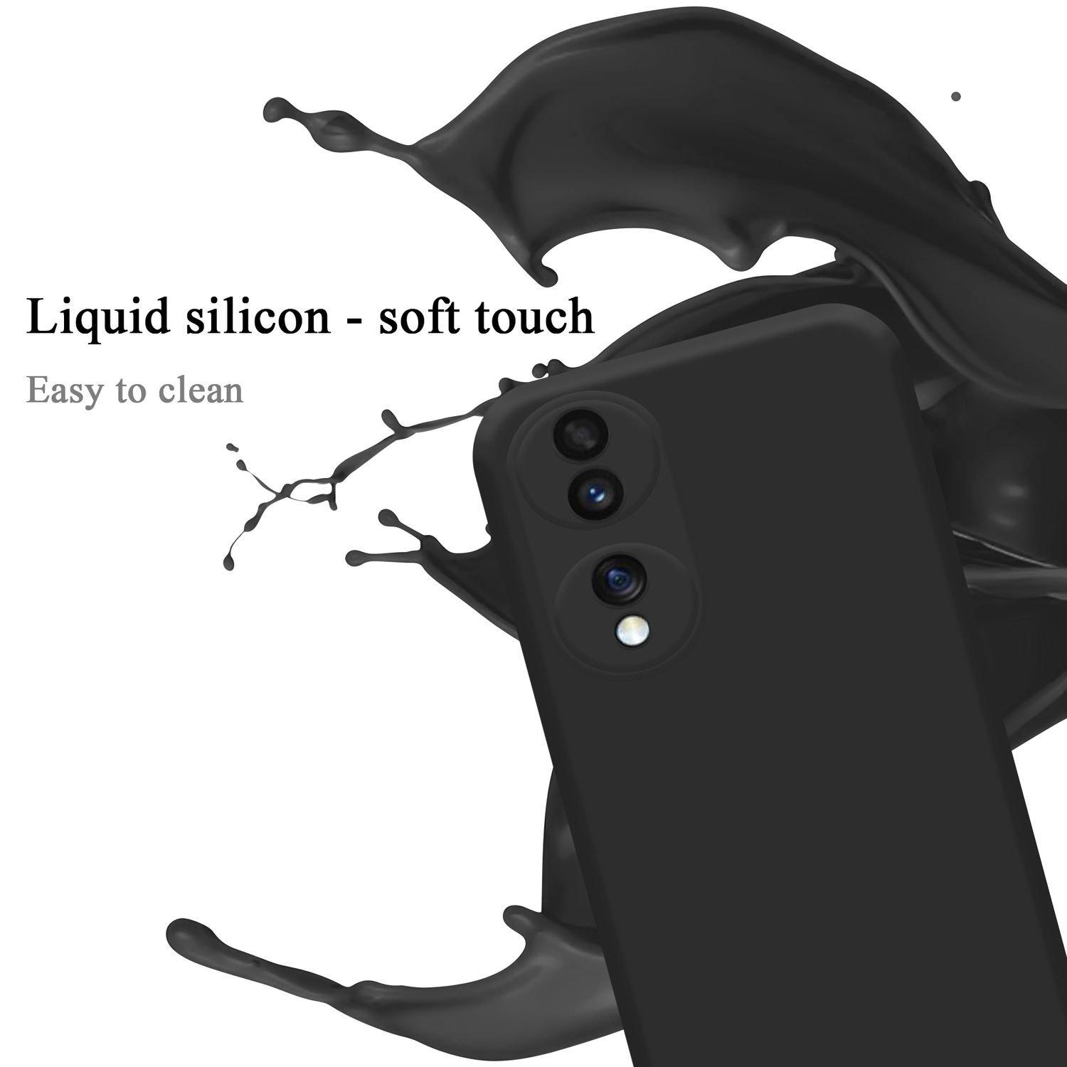 Cadorabo  Hülle für Honor 70 in LIQUID SCHWARZ - Schutzhülle aus flexiblem TPU Silikon 