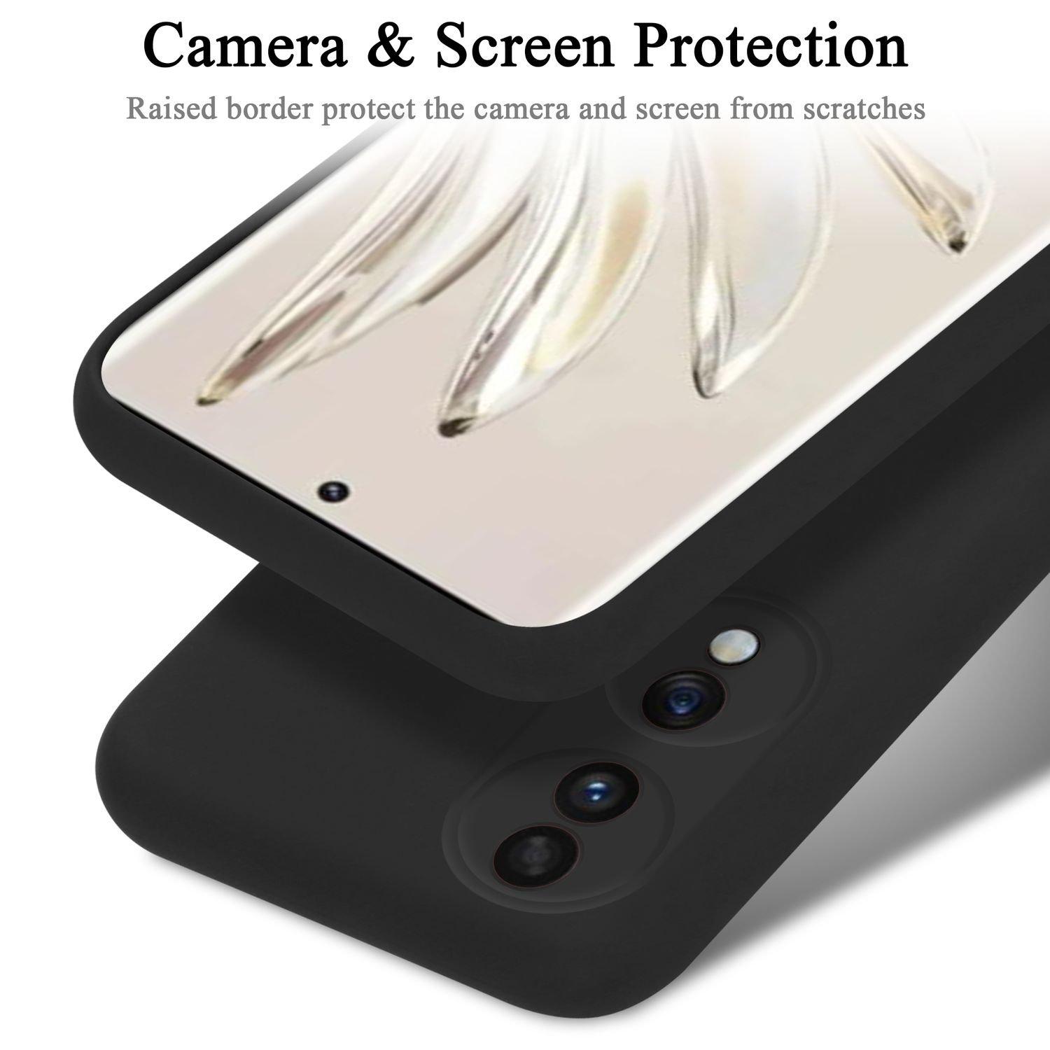 Cadorabo  Housse pour Honor 70 en LIQUID BLACK - Coque de protection en silicone TPU flexible 