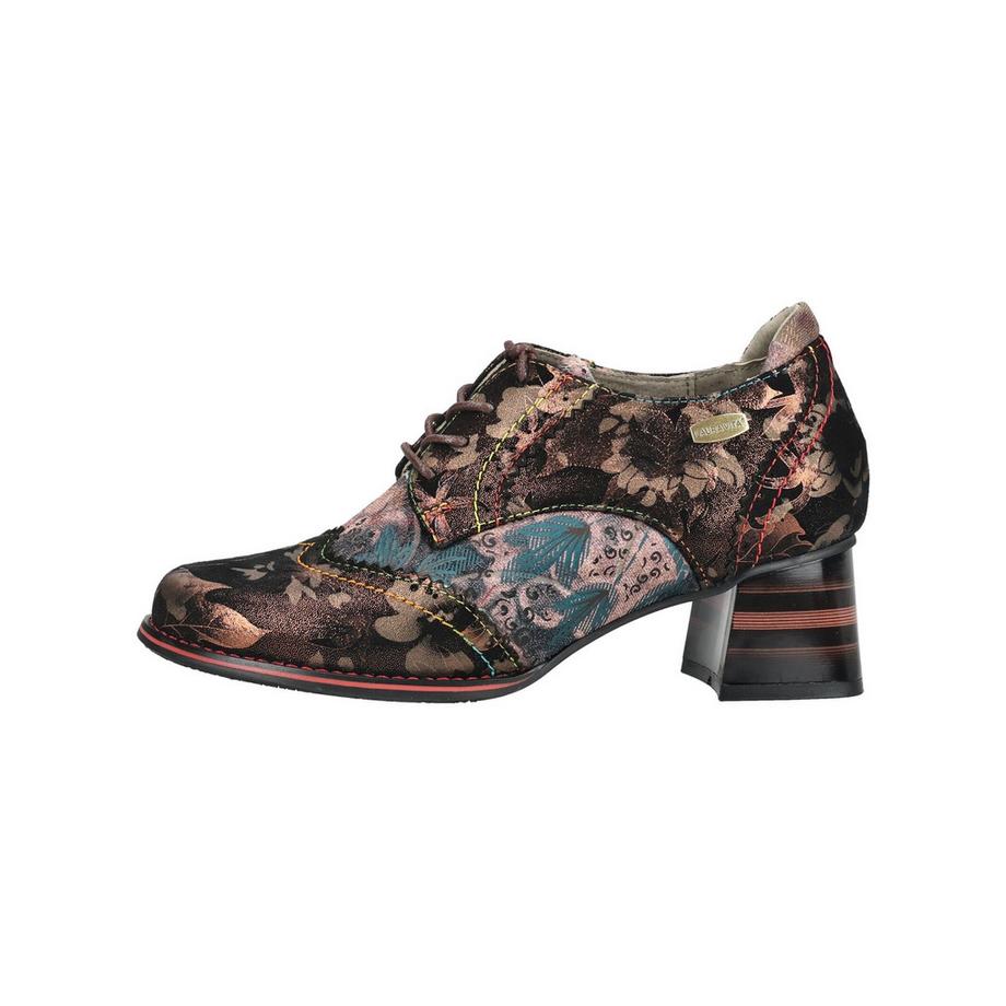 Laura Vita Chaussures à lacets à imprimé floral et talon  