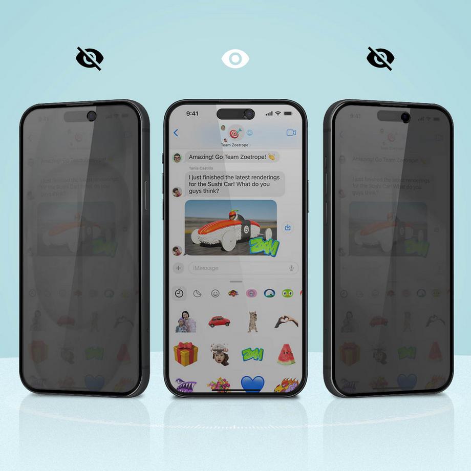 Avizar  Privacy Displayfolie iPhone 15 / 15 Pro 