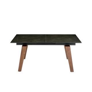 ANGEL CERDA Tavolo da pranzo allungabile rettangolare marmo porcellanato e noce  