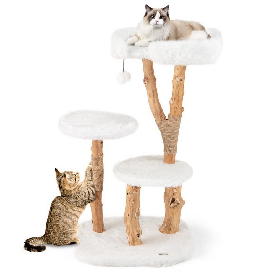 Arbre à chat avec plateformes et jouet