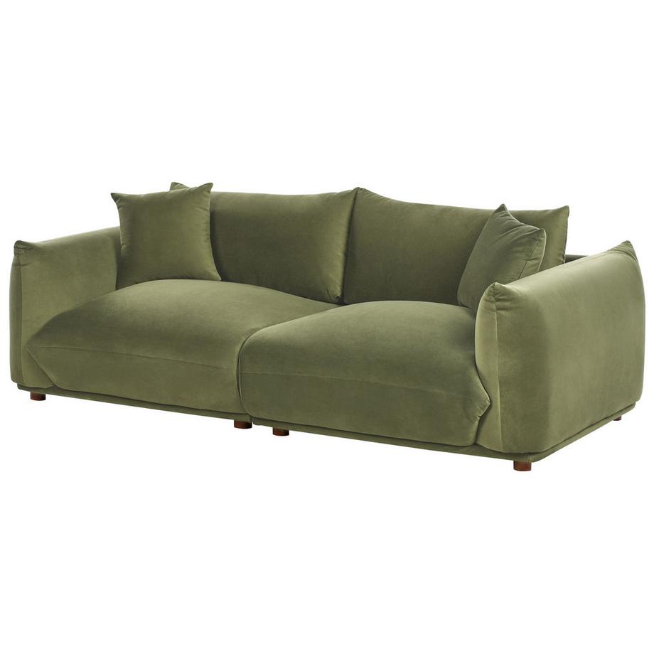 Beliani Canapé 3 places en Velours Glamour LUVOS  