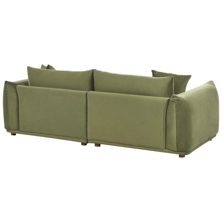 Beliani Canapé 3 places en Velours Glamour LUVOS  