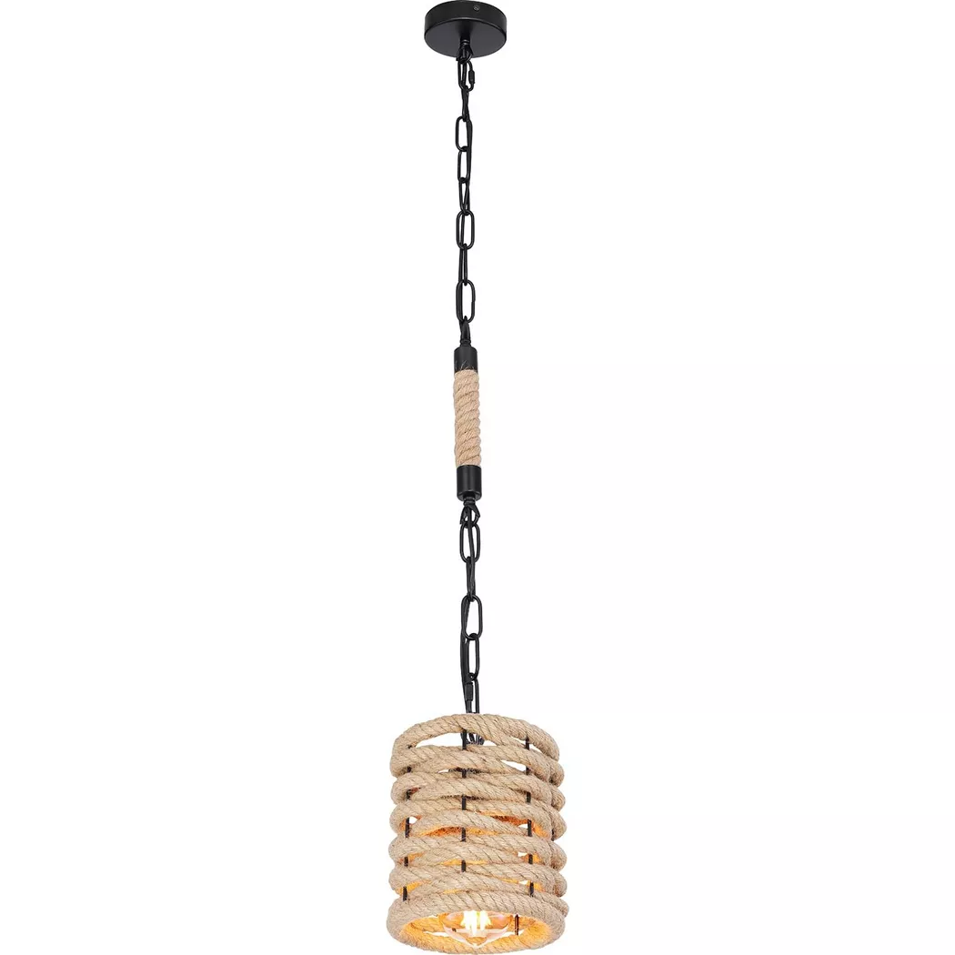 mutoni – Hängeleuchte Halia Metall Hanf 1xE27, One Size, Multicolor