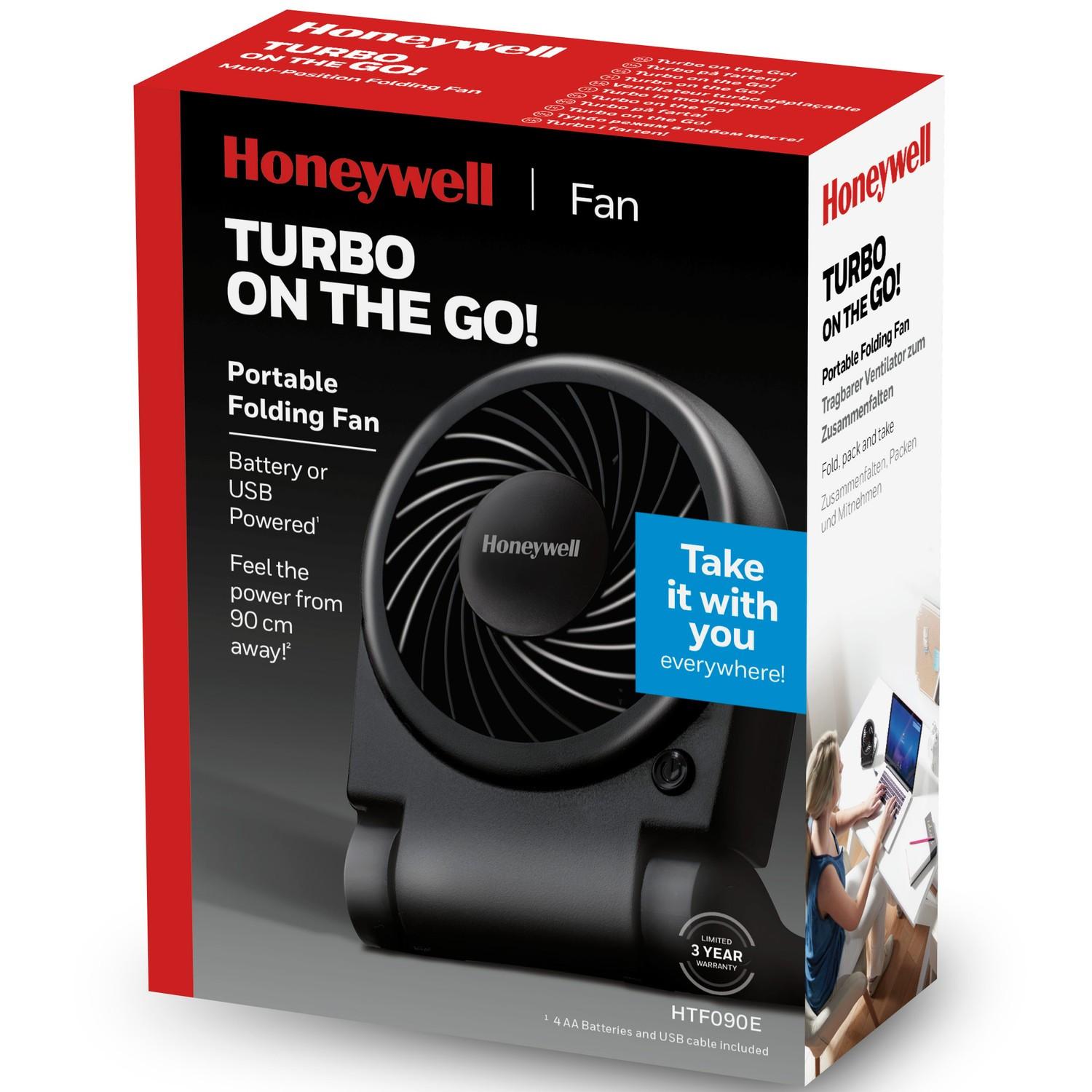 Honeywell Ventilateur de table Portable Turbo On The Go! HTF090E  