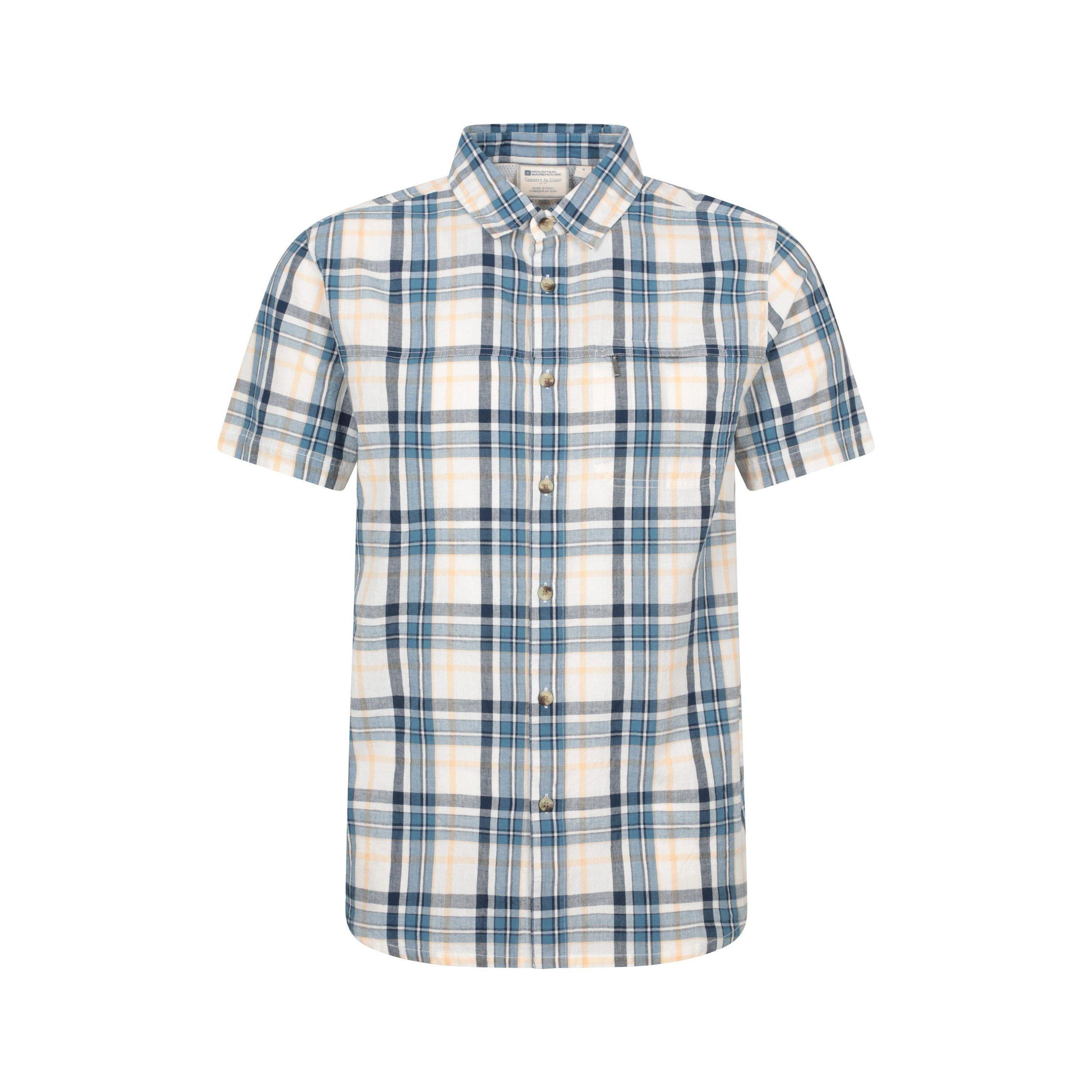 Mountain Warehouse Kurzarm Kariertes Button Down Hemd  