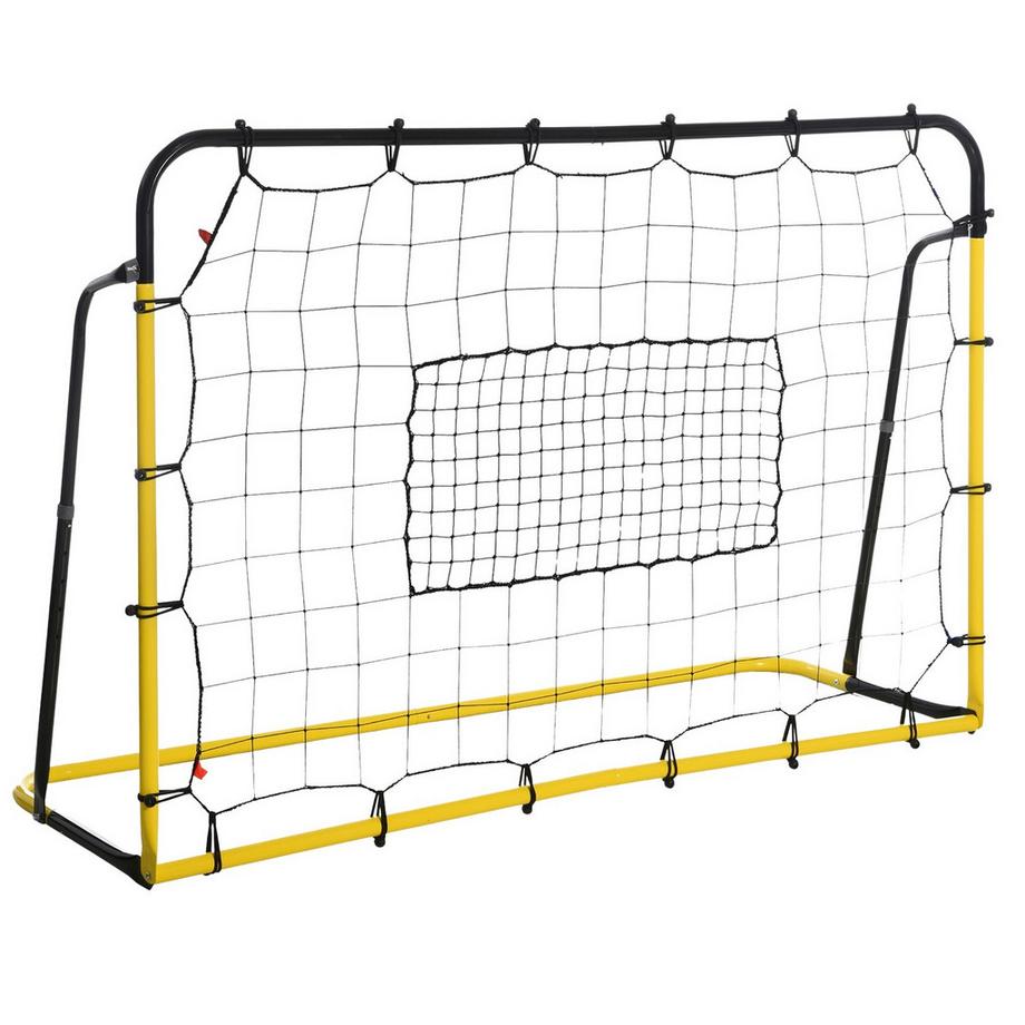 Northio  Kickback Fußball Rebounder Tor Rückprallwand Netz Für Fußball, Basketball, Baseball, Gelb+Schwarz, 184X63X123 Cm 
