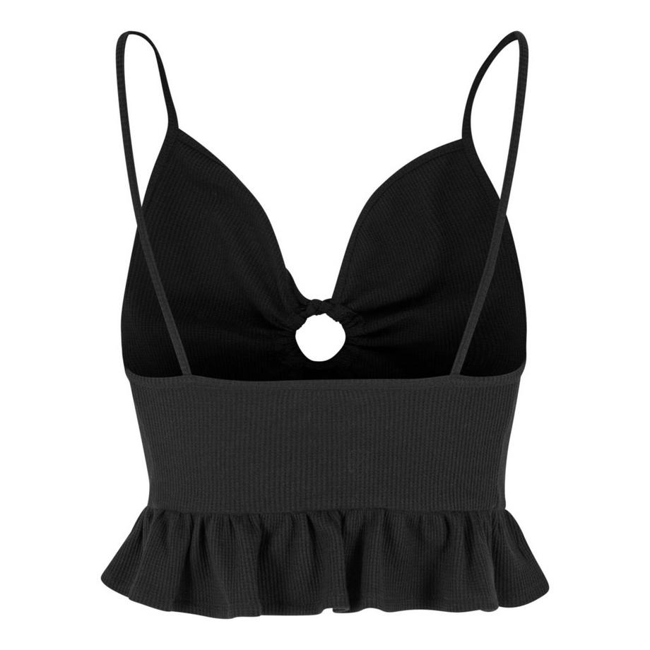 URBAN CLASSICS Tanktop mit Rüschen aus Waffelpiqué  