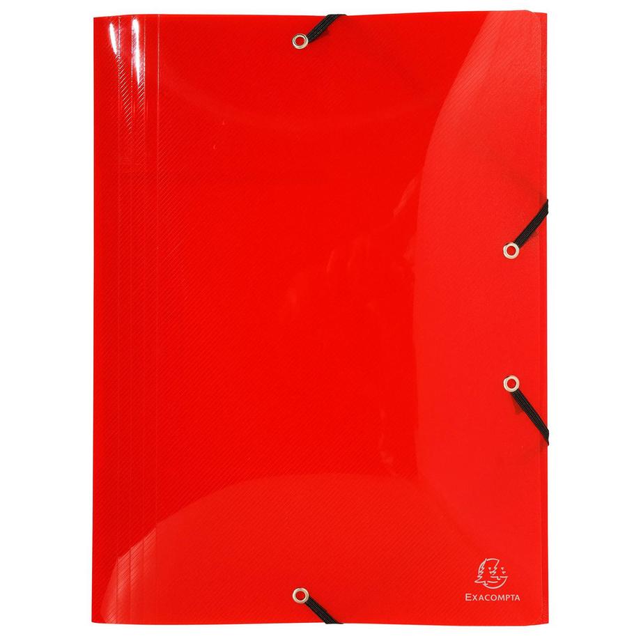 Exacompta Chemise à élastique 3 rabats Polypropylène 7/10e Crystal Colours - A3 x 10  