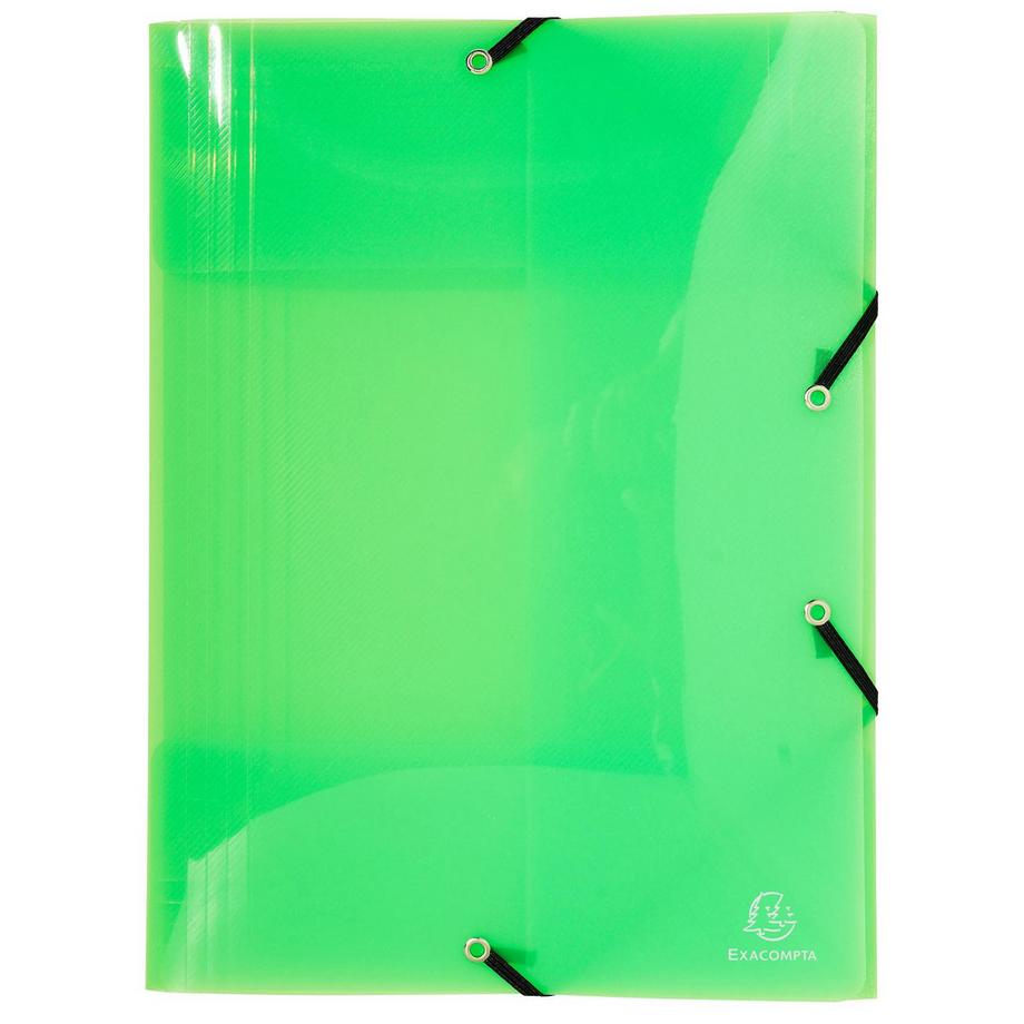 Exacompta Chemise à élastique 3 rabats Polypropylène 7/10e Crystal Colours - A3 x 10  