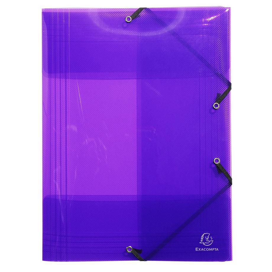 Exacompta Chemise à élastique 3 rabats Polypropylène 7/10e Crystal Colours - A3 x 10  