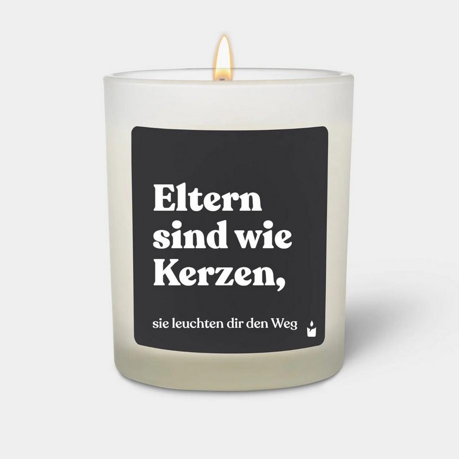 CandleHand Duftkerze Woody Eltern sind wie Kerzen, sie leuchten dir den Weg  