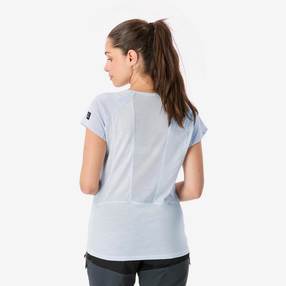 SIMOND TREK 500 -Trekking-T-Shirt mit kurzen Ärmeln aus Merinowolle, Merino Resist 