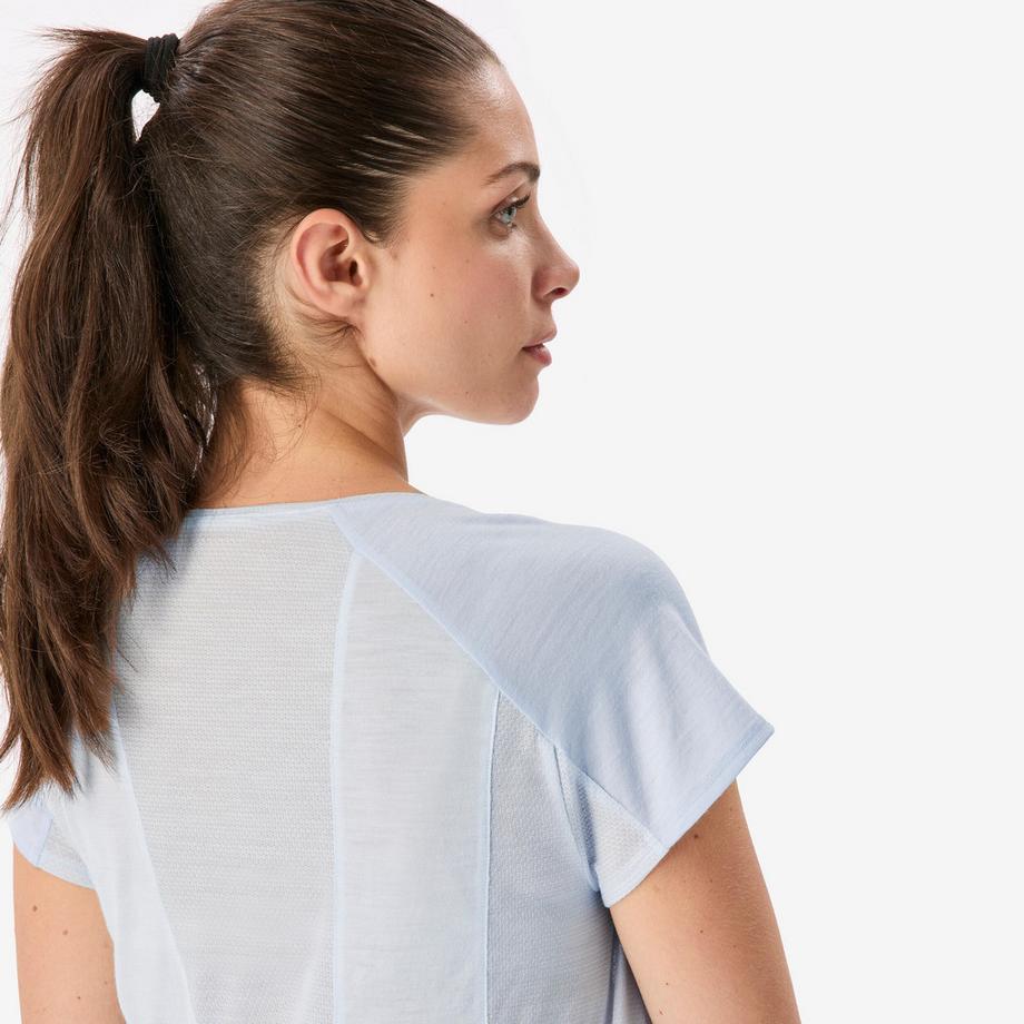 SIMOND TREK 500 -Trekking-T-Shirt mit kurzen Ärmeln aus Merinowolle, Merino Resist 