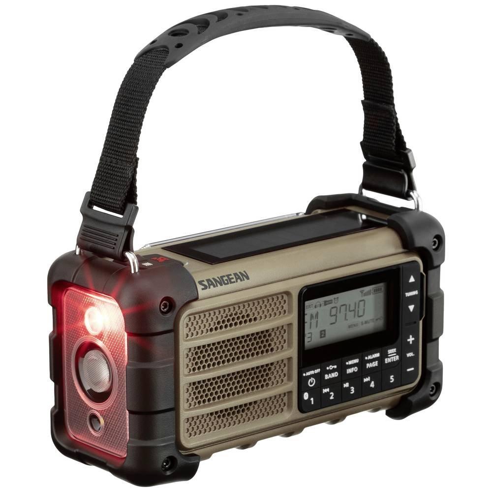 SANGEAN  Sangean MMR-99 AMFM Desert Tan AMFM-RDSBluetoothAUX Hand Crank + Solar Radio 