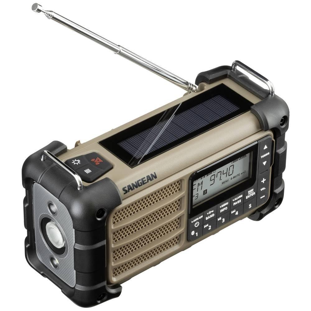 SANGEAN  Sangean MMR-99 AMFM Desert Tan AMFM-RDSBluetoothAUX Hand Crank + Solar Radio 