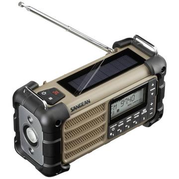 Sangean Sgean MMR-99 AM/FM Desert Tan AM/FM-RDS/Bluetooth/aux/main Crank + radio solaire