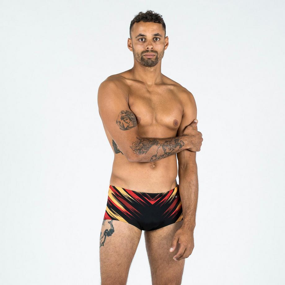 NABAIJI Herren Badehose Slip Bandeau breit 900 Kal Rot  