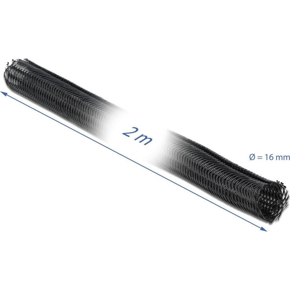 DeLock  Kabelschlauch 2 m x 16 mm Schwarz 