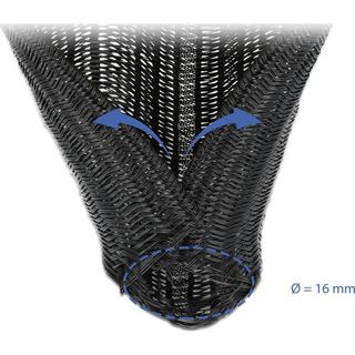 DeLock  Kabelschlauch 2 m x 16 mm Schwarz 