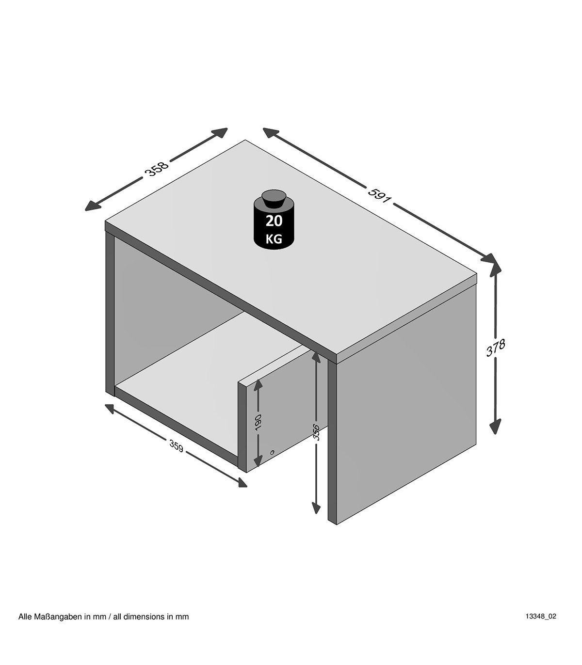 Calicosy Couchtisch holzwerkstoff  