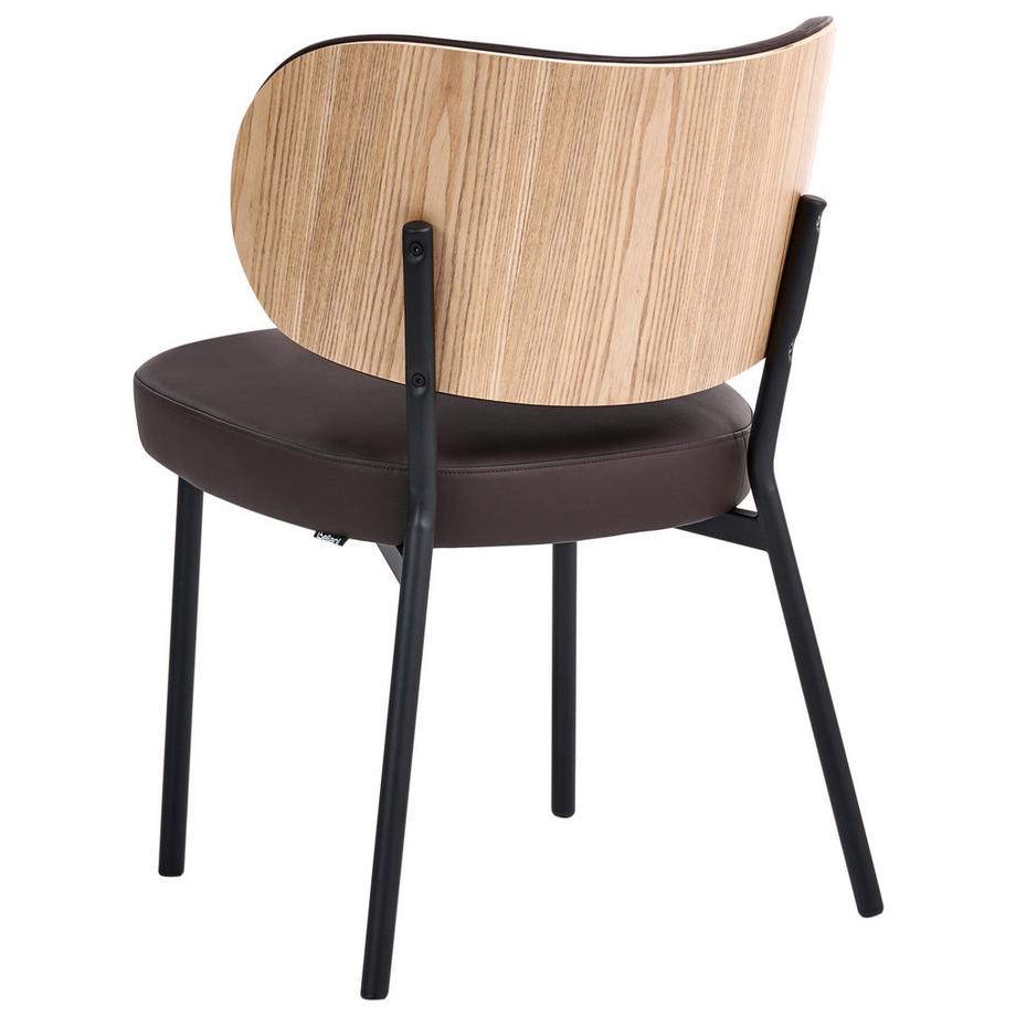 Beliani Esszimmerstuhl 2er Set aus Kunstleder Klassisch WONDER  