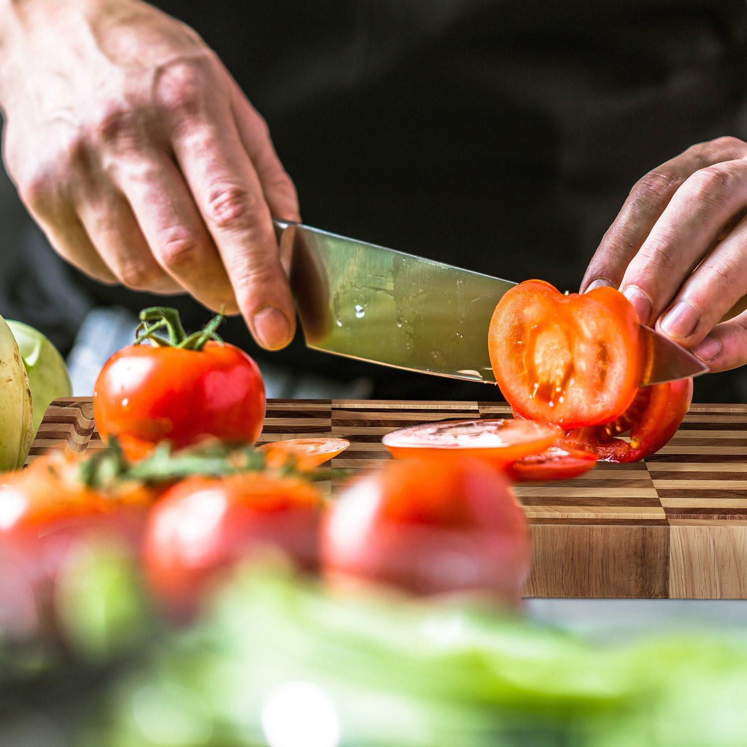 Northix Planche à découper solide en bois  