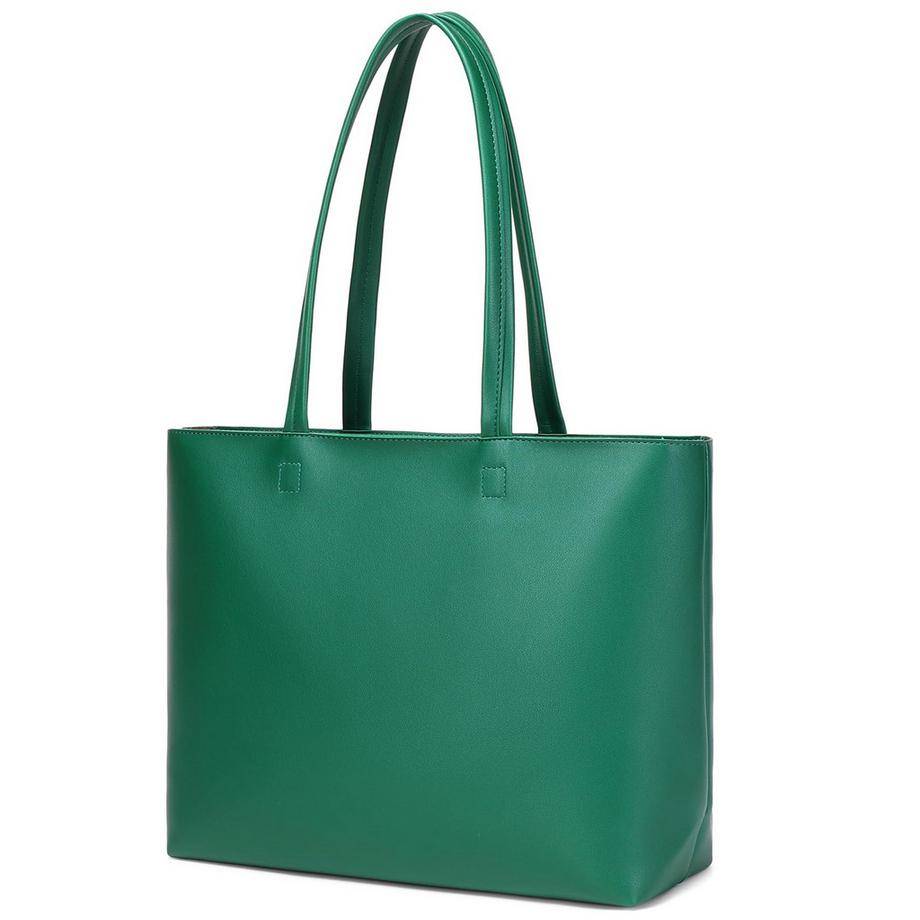 Only-bags.store PU Leder Shopper Tasche mit Reissverschluss und Innentasche  
