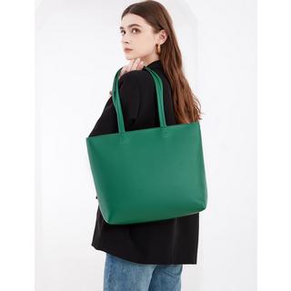 Only-bags.store  Henkeltaschen, einfache Handtaschen PU Leder Shopper Tasche für Arbeit, Schule, Einkaufen mit Reißverschluss und Innentasche 