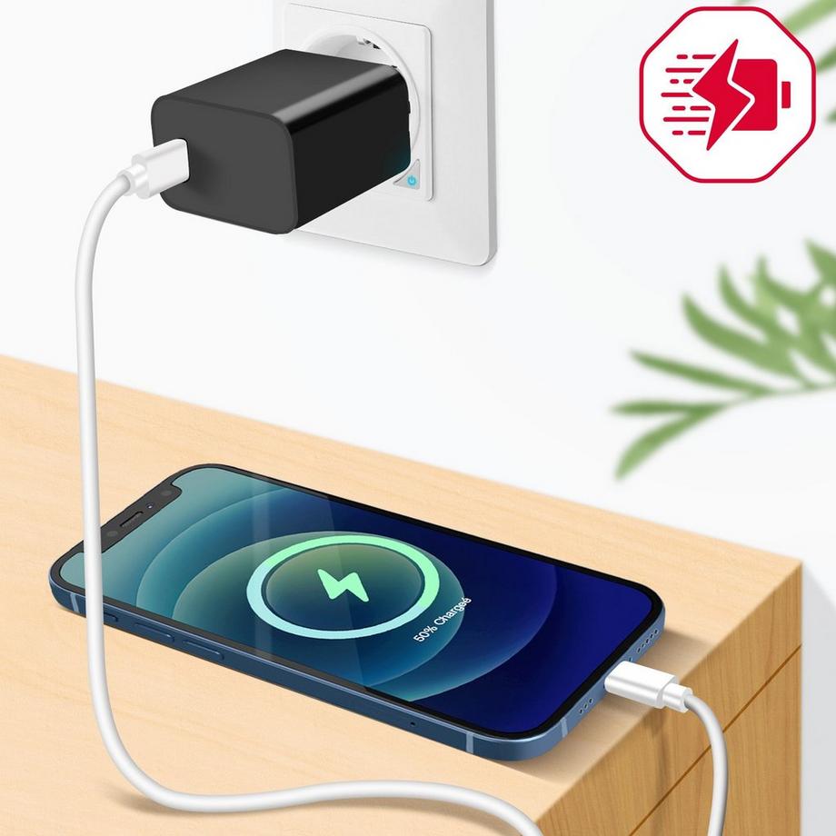 Avizar  USB-C / Lightning Kabel Weiß 