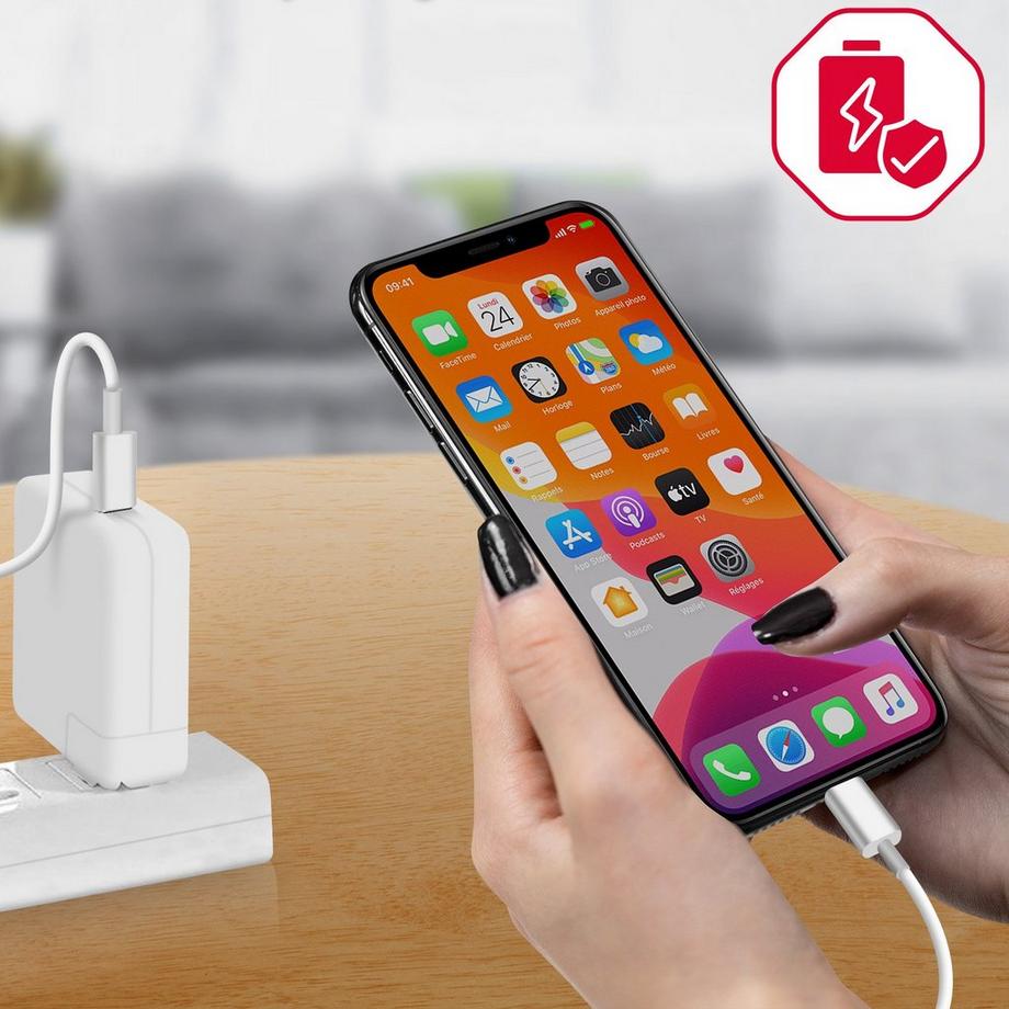 Avizar  USB-C / Lightning Kabel Weiß 