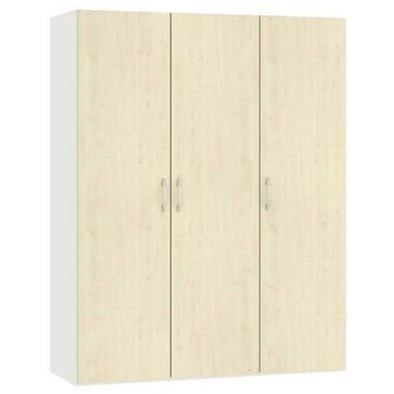 Armoire à portes battantes, décor érable, blanc crème 152,2 x 195