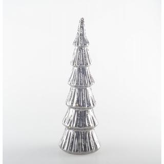 Aulica SAPIN ARGENT DECORATIF EN VERRE H29CM  