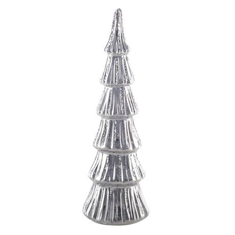 Aulica SAPIN ARGENT DECORATIF EN VERRE H29CM  