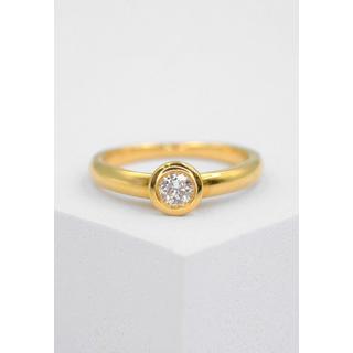 MUAU Schmuck  Bague Solitaire Diamant 0.25ct. or jaune 750 