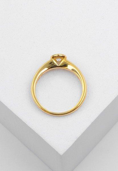 MUAU Schmuck  Bague Solitaire Diamant 0.25ct. or jaune 750 