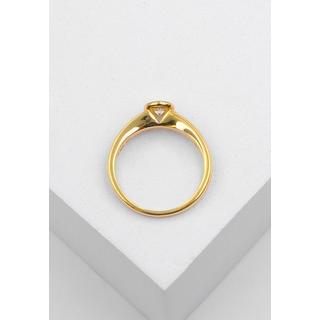 MUAU Schmuck  Bague Solitaire Diamant 0.25ct. or jaune 750 