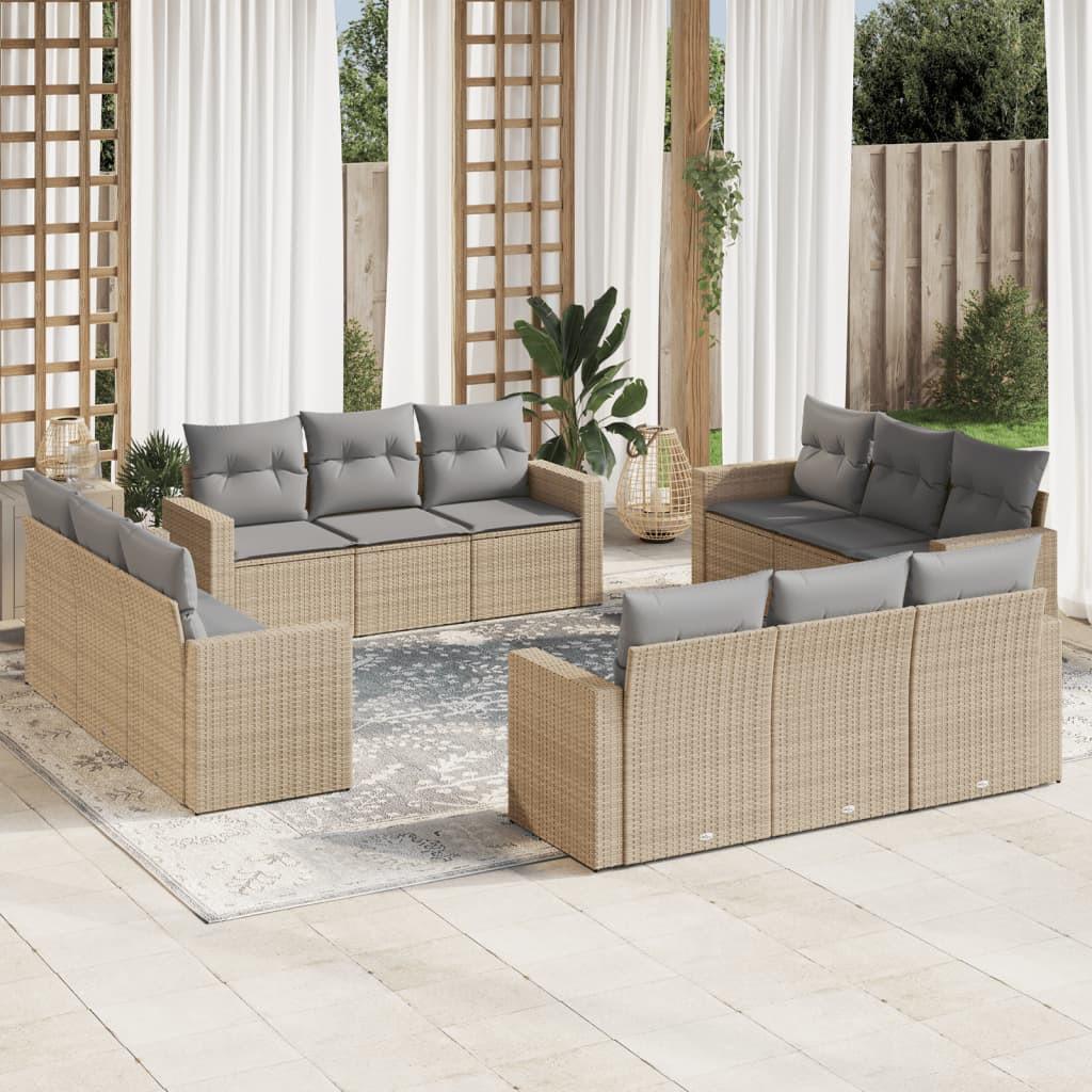 VidaXL Ensemble de canapés de jardin rotin synthétique  