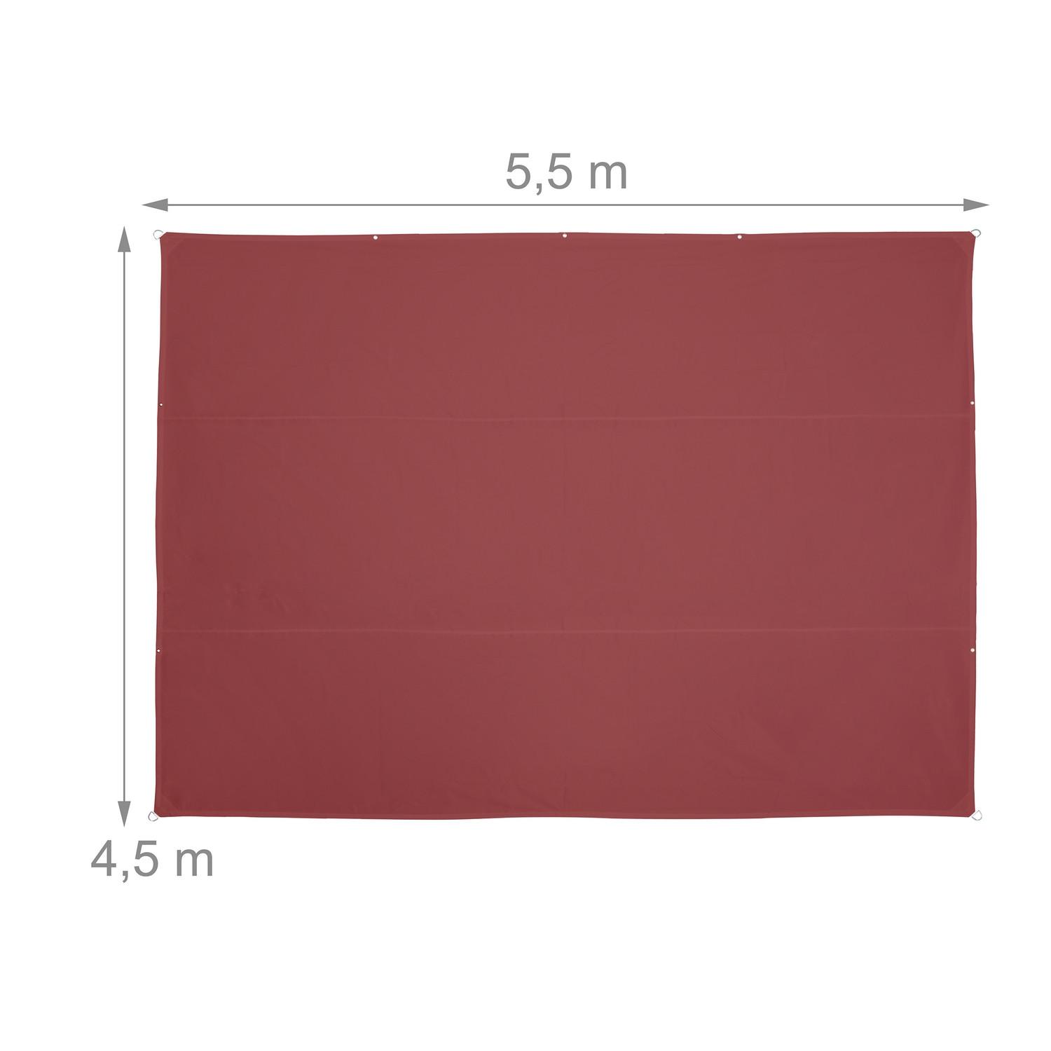 B2X Voile d'ombrage rectangulaire marron  