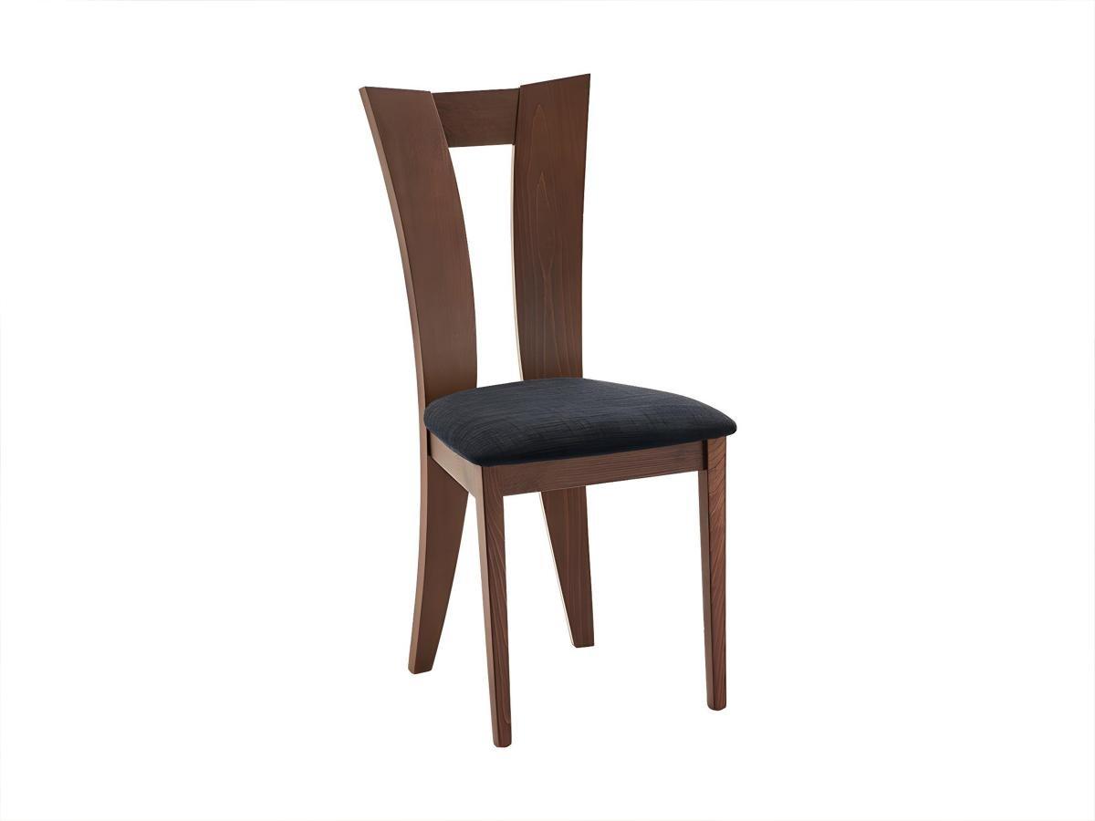 Vente-unique Lot de 2 chaises TIFFANY Hêtre massif  Noyer expresso  