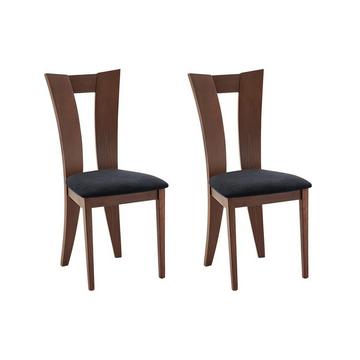 Lot de 2 chaises TIFFANY Hêtre massif  Noyer expresso