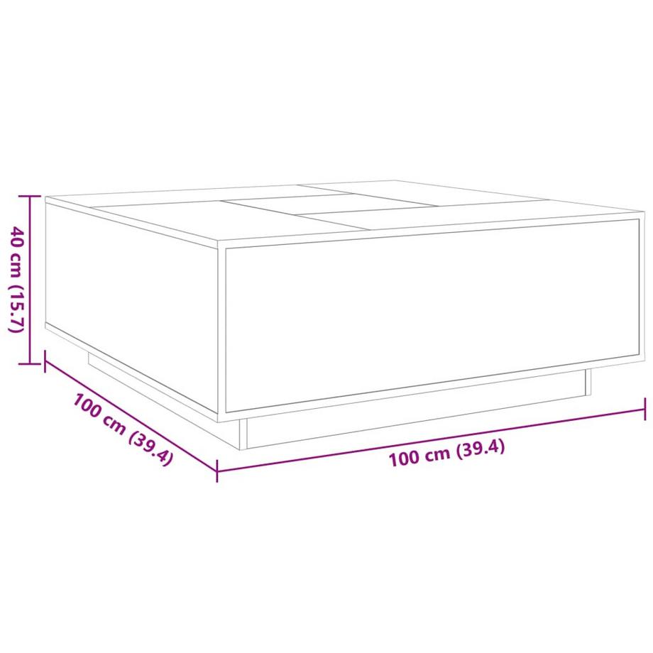 VidaXL Table basse bois d'ingénierie  