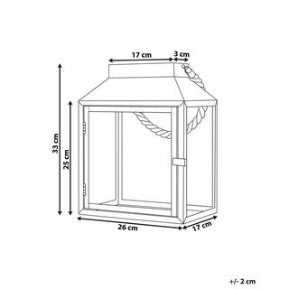 Beliani Lanterne en Acier inox Moderne KASOS  