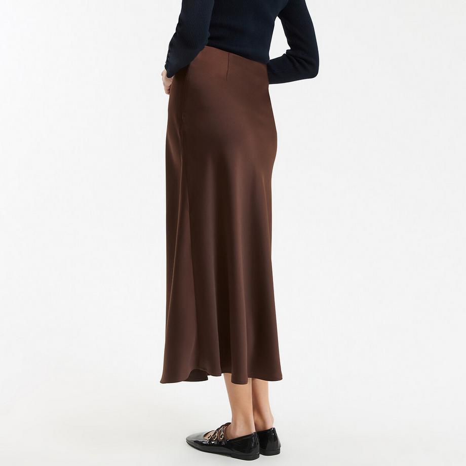 La Redoute Collections Jupe évasée longue en satin mat  