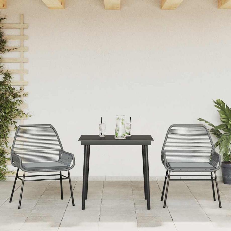 VidaXL Ensemble à manger de jardin rotin synthétique  