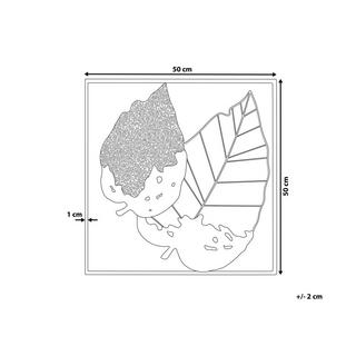 Beliani Wanddekoration aus Metall Modern RHENIUM  