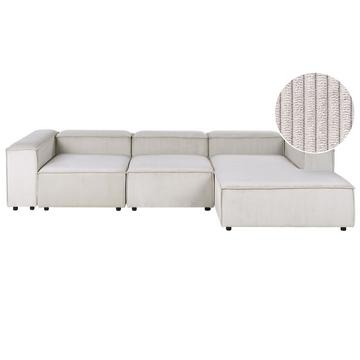 Canapé d'angle gauche en Velours côtelé Moderne ARDAL