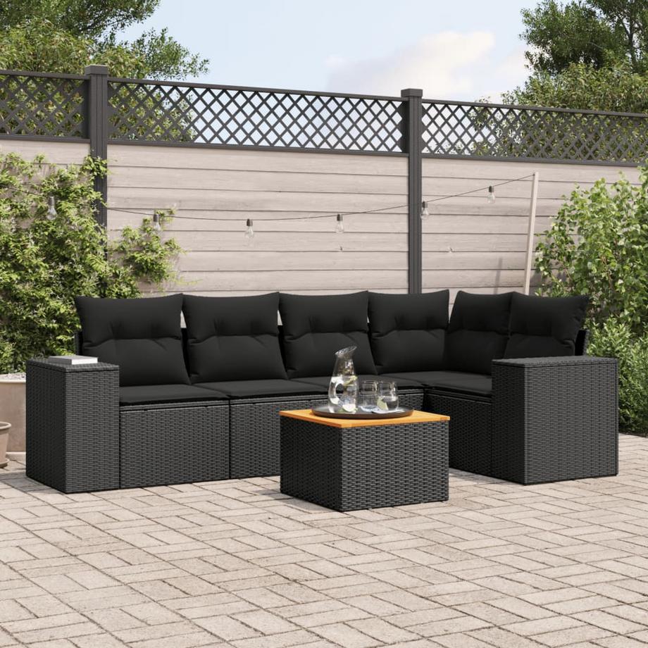 VidaXL set divano da giardino Polirattan  