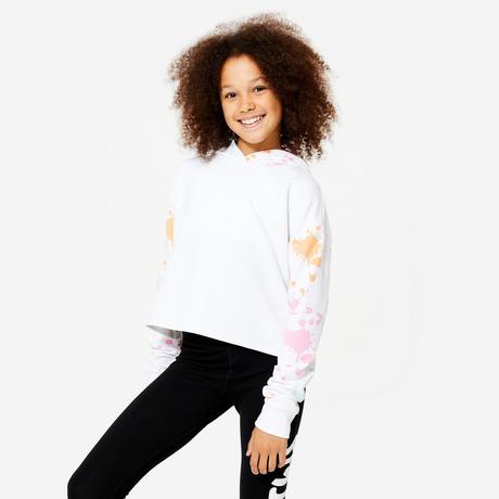 STAREVER  Sweatshirt Mädchen Modern Jazz Dance Crop Top mit Kapuze Polyester 